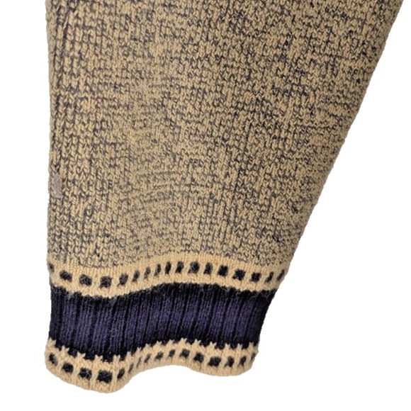 VTG Cropped Sweater SIZE SP- Tan Heather-Front Zip-Black Crochet Trim-Y2K-Retro - Picture 8 of 13